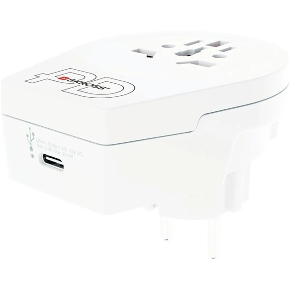 SKROSS 1.500290 World to Europe C20PD - gyorstöltő csatlakozó átalakító európába utazóknak #1