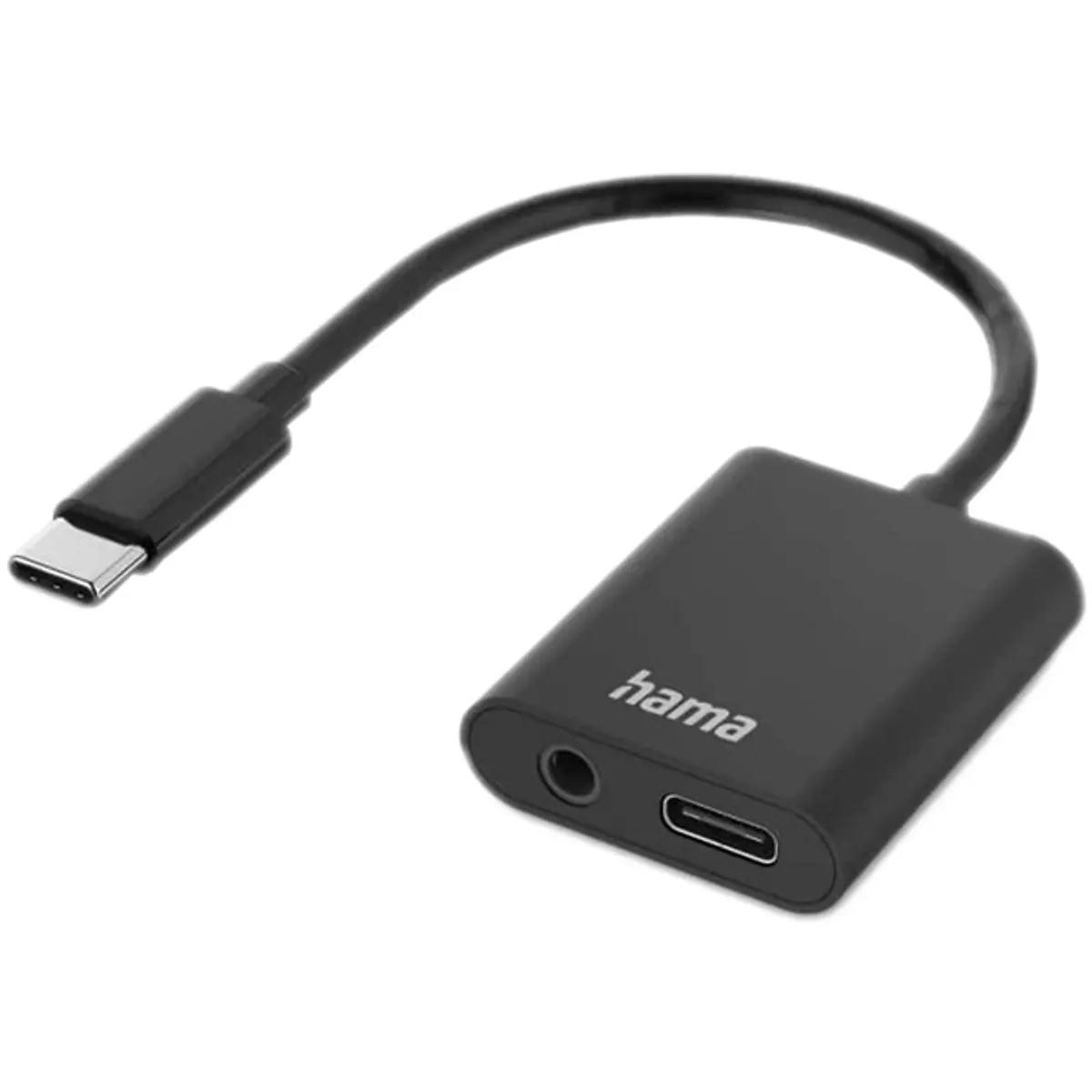 Hama 00201534 2in1 USB-C/3,5mm fekete audio adapter #1