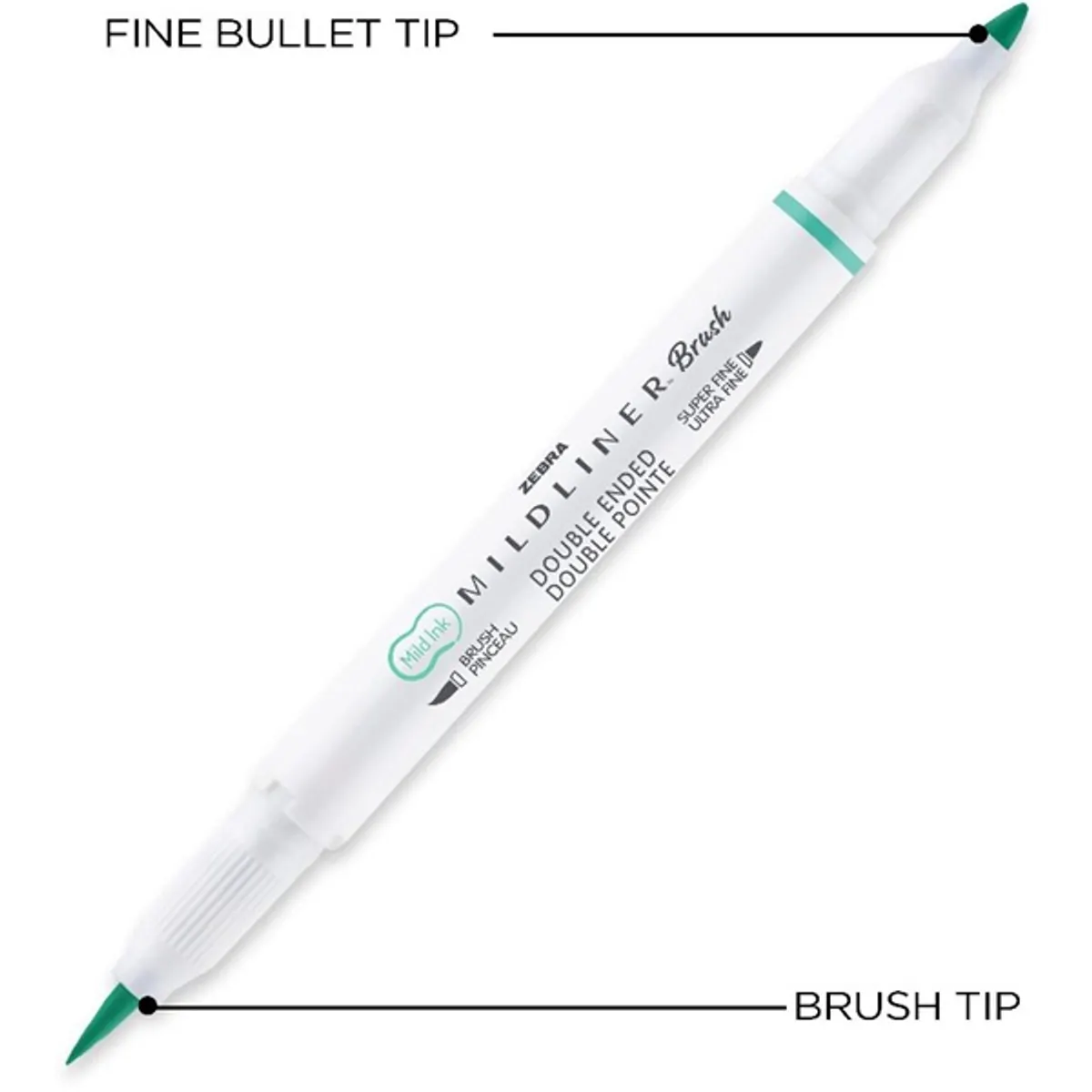 Zebra Mildliner Brush Cool&Refined  5db-os kettős végű ecset marker #5