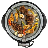 Hausberg HB-540 1600W  állvánnyal, 39,5cm grill átmérő, 5 fokozat, elektromos barbeque grillszett #3
