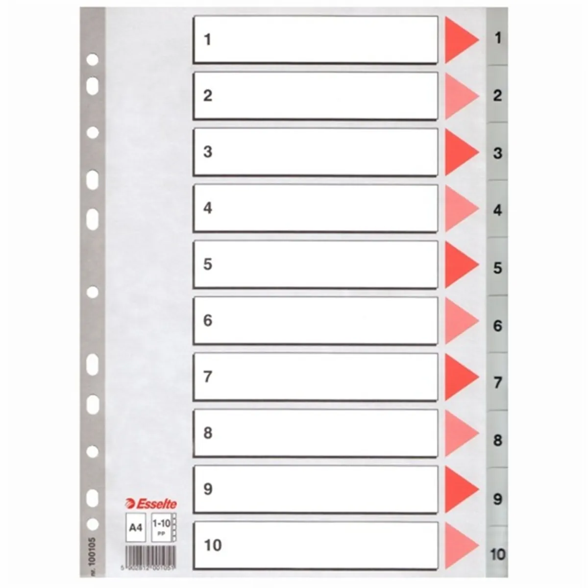 Esselte A4 1-10 műanyag regiszter #1