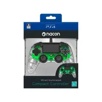 Nacon 2804956 Compact PS4 vezetékes átlátszó-halványzöld kontroller