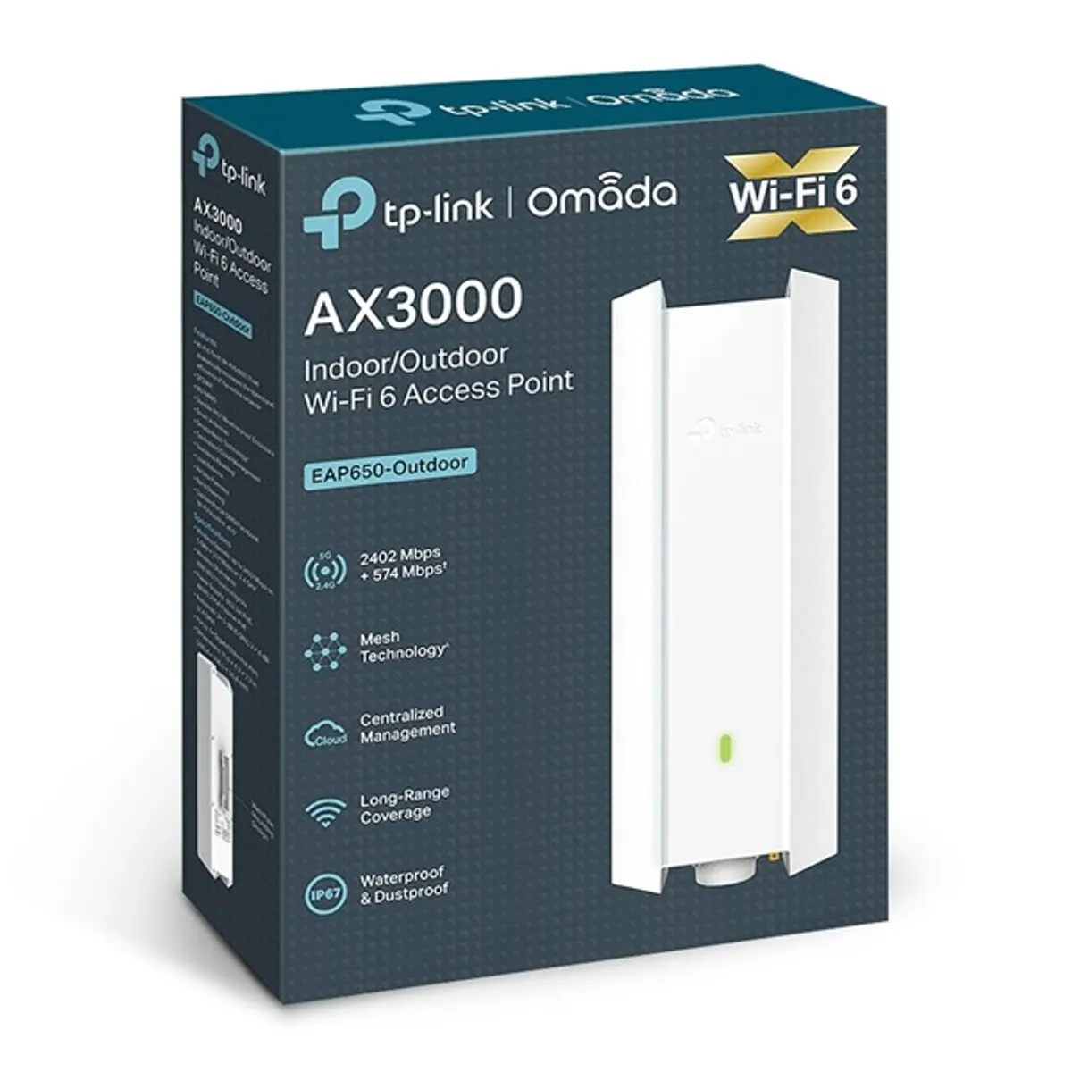 TP-Link EAP650-Outdoor AX3000 Dual-Band Wi-Fi 6 kültéri Vezeték nélküli Gigabit Access Point #10