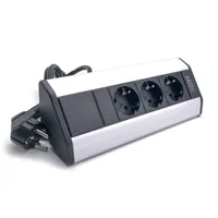 TOO VPS-314-3S IP20, 3x 2P+F, ezüst asztalra rögzíthető elosztó #4