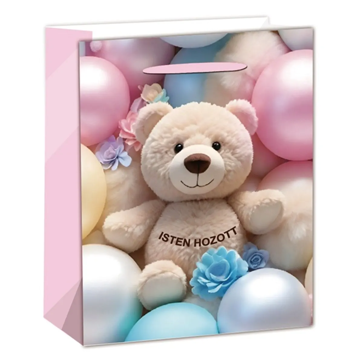 IRIS matt papírtasak maci lufikkal 18 x 23cm #1