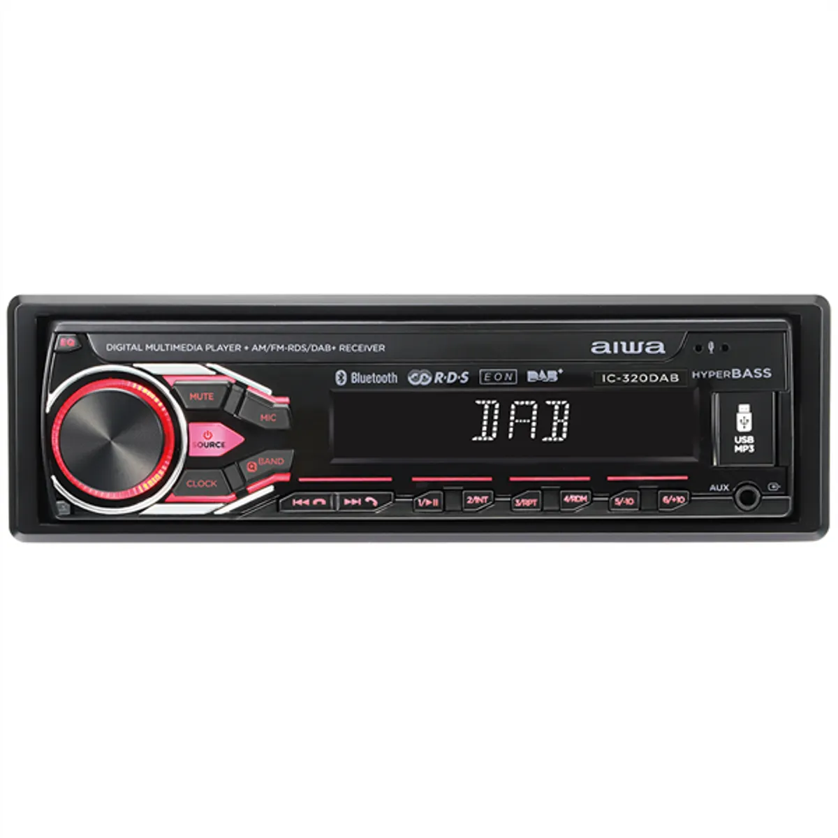 AIWA IC-320DAB Bluetooth/USB/SD DAB+ mechanika nélküli autóhifi fejegység #1