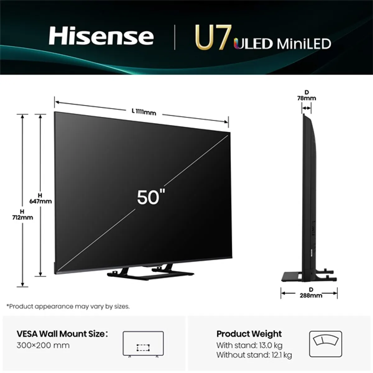 Hisense 50" 50U7Q 4K UHD Smart MiniLED ULED TV #6