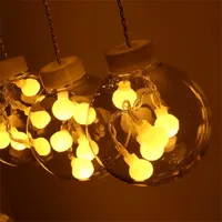 Iris Gömb alakú 8 programos/2,5m/távirányítós/meleg fehér/12db LED-es USB-s fényfüzér, fénydekoráció #2