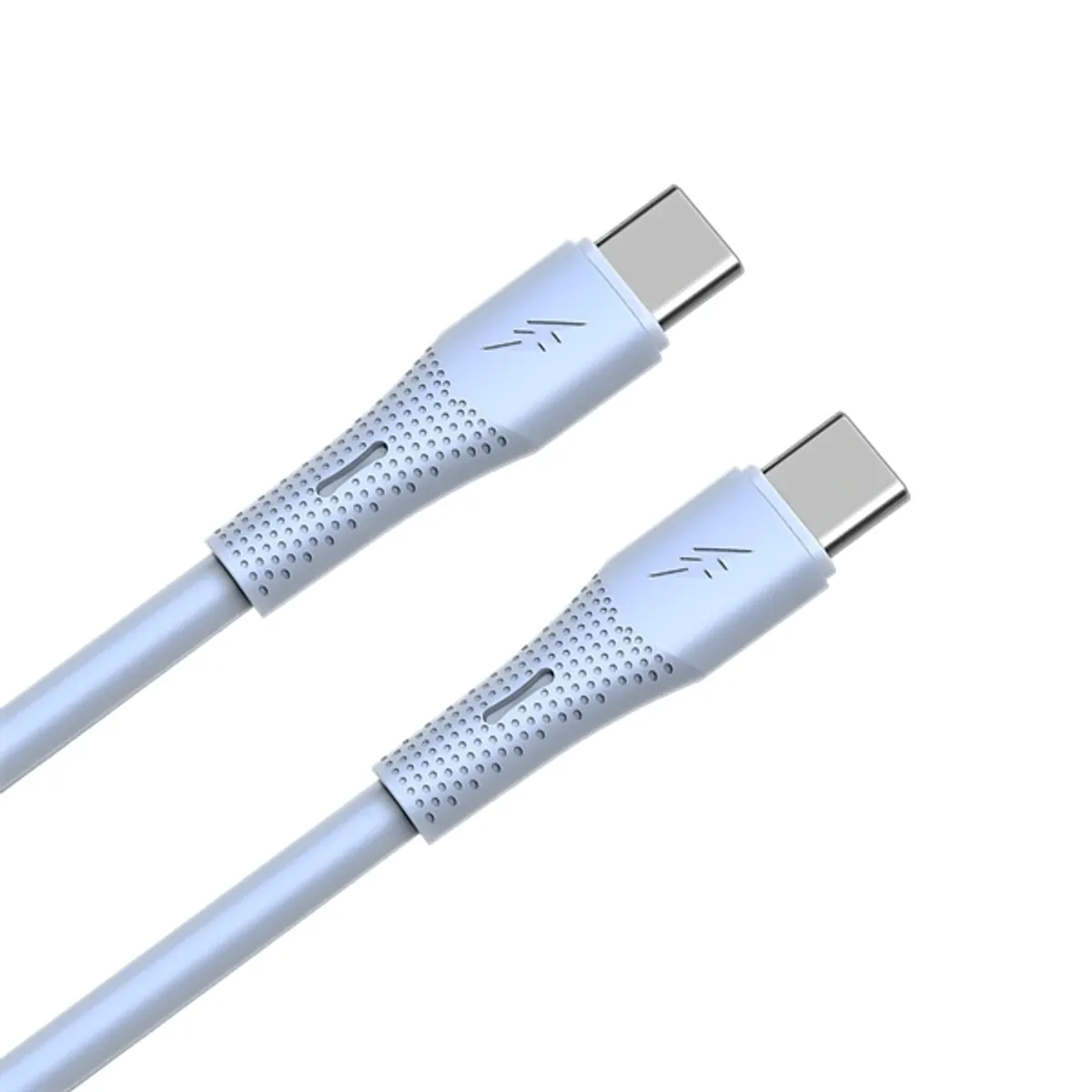 AVAX CB3308 60W USB-C gyorstöltő szilikon kábel, 1.5 m, világoskék #1