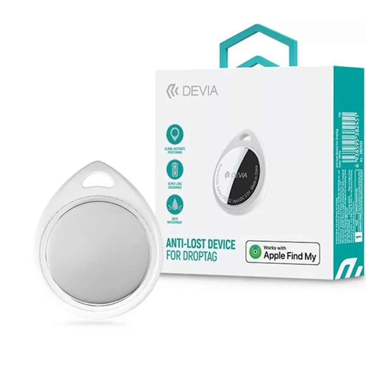 Devia ST382451 Bluetooth Airtag fehér nyomkövető biléta #1