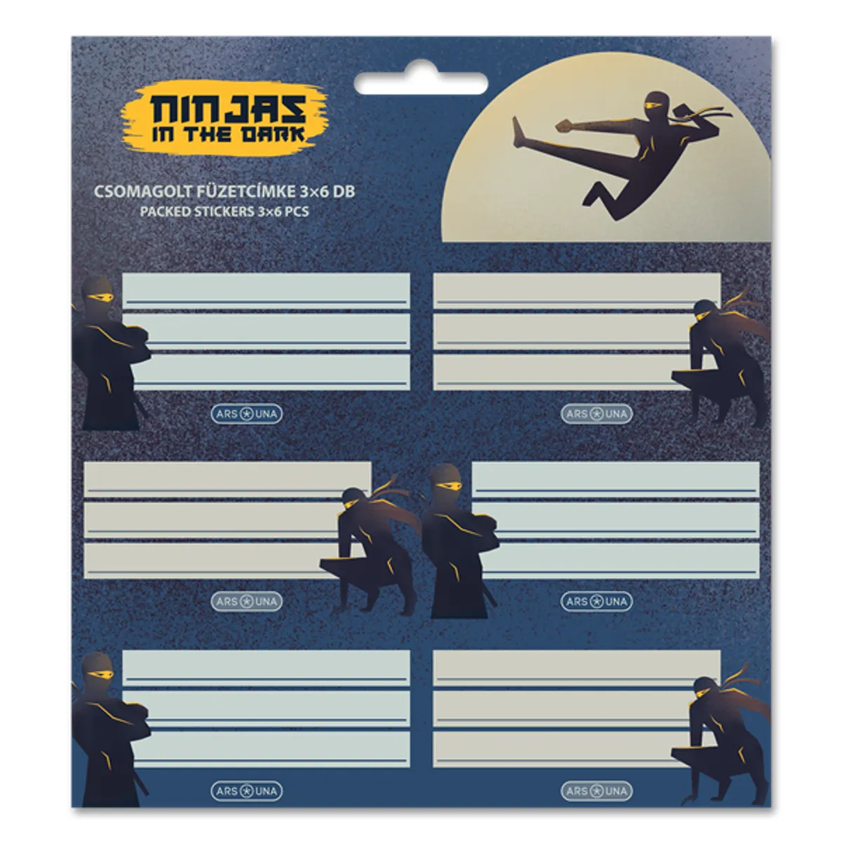 Ars Una Ninjas in the dark 25 (5457) 3x6 db füzetcímke #2