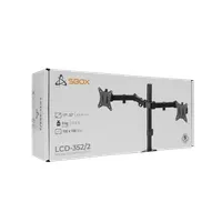 Sbox LCD-352/2-2 17"-32" dönthető, forgatható asztali dual monitor tartó konzol #10