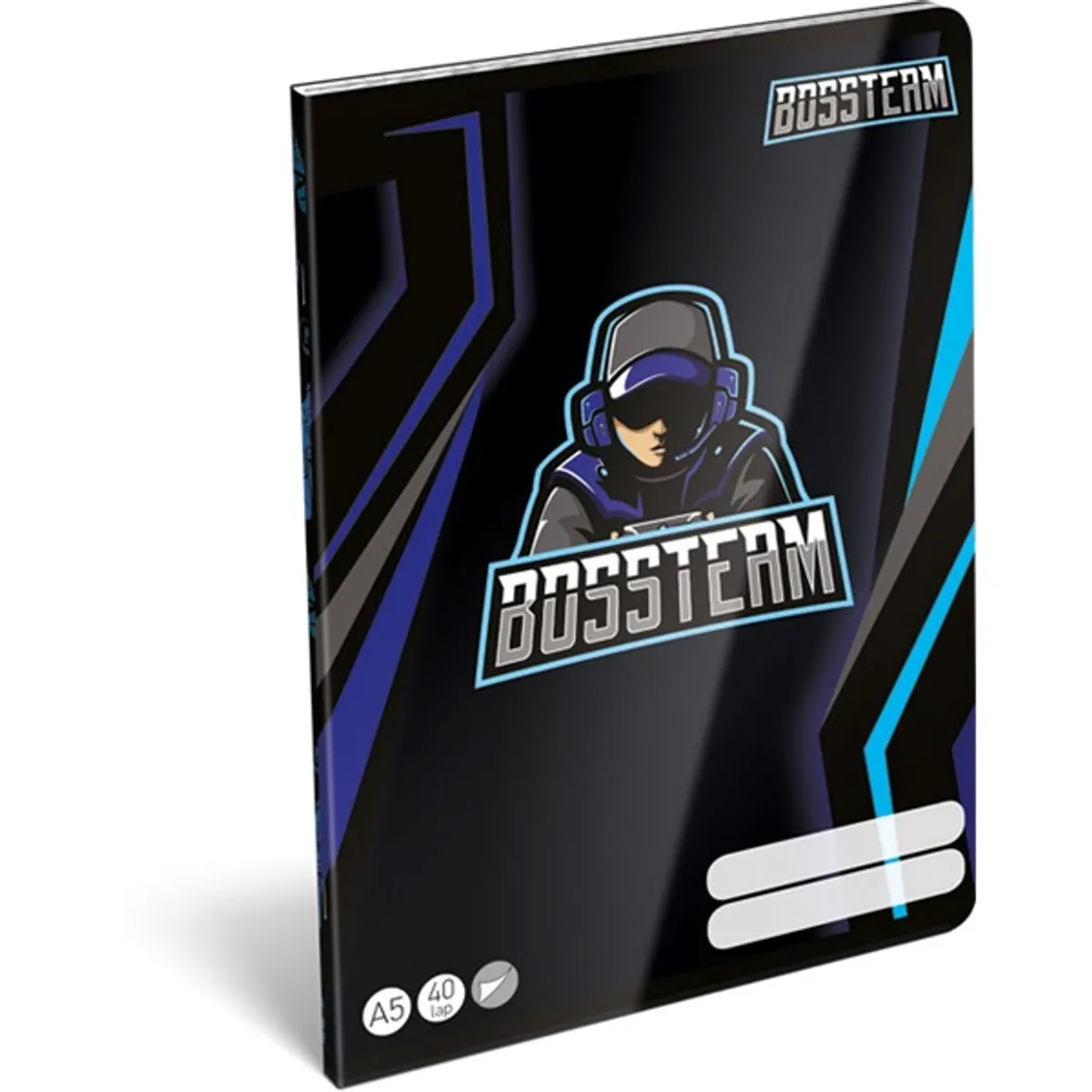 Lizzy Bossteam Gamer 4Life 22970201 FSC A5 40 lapos tűzött sima füzet #1