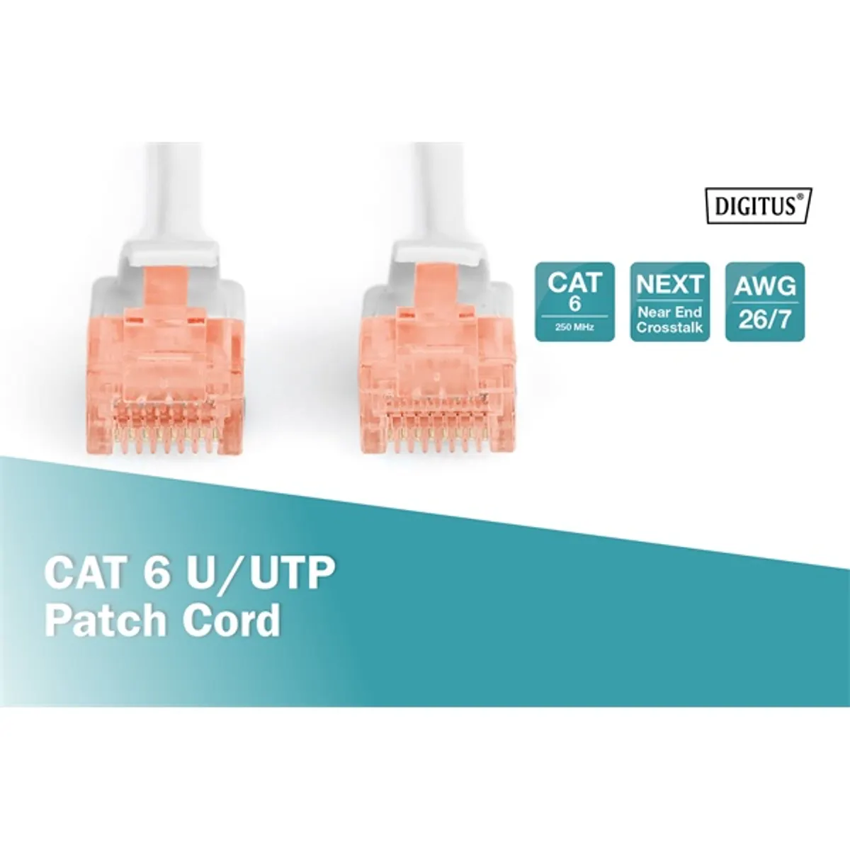 DIGITUS Cat.6 U/UTP PVC 5m szürke patch kábel #3
