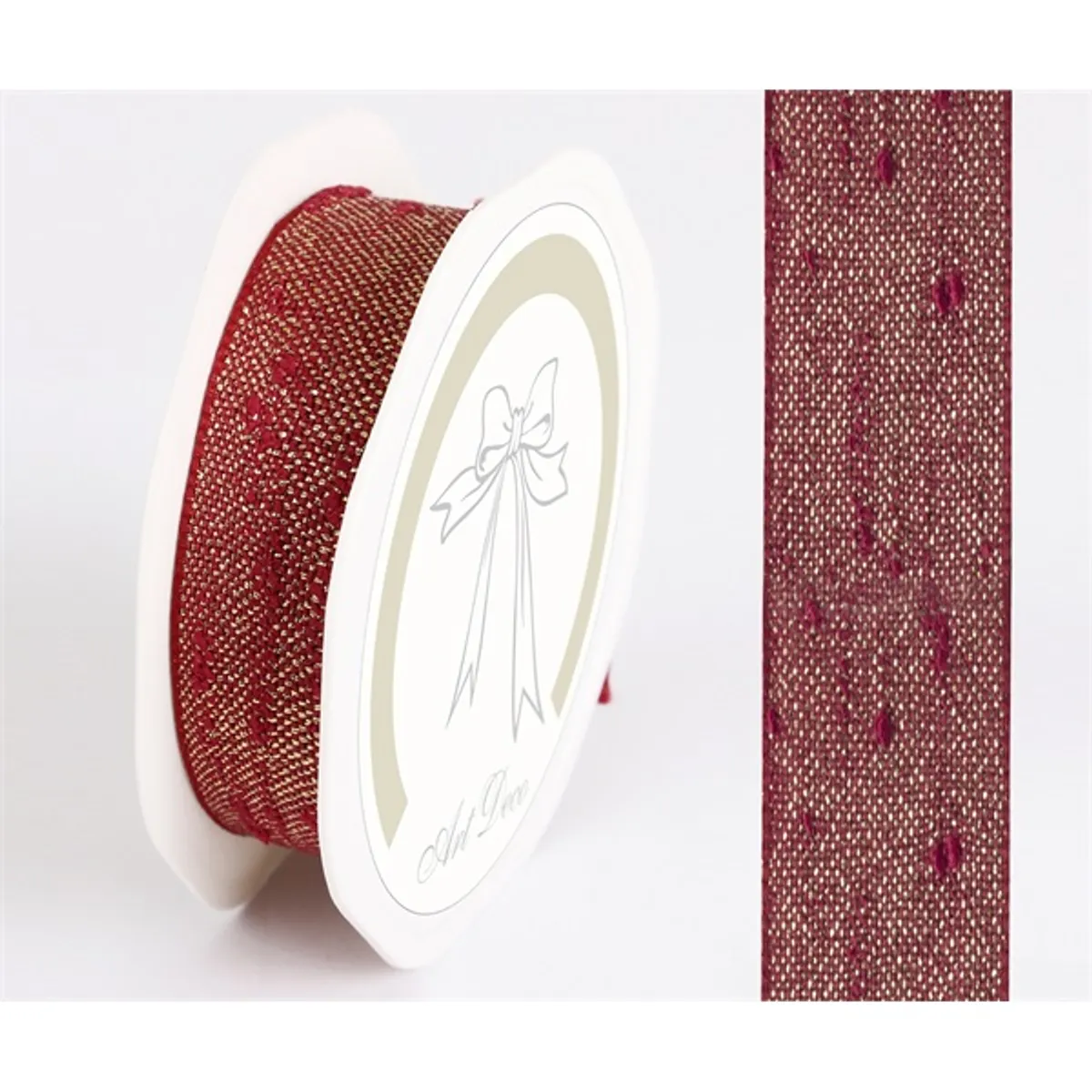 IRIS szalag juta fémszállal piros 15mm/10méter #1