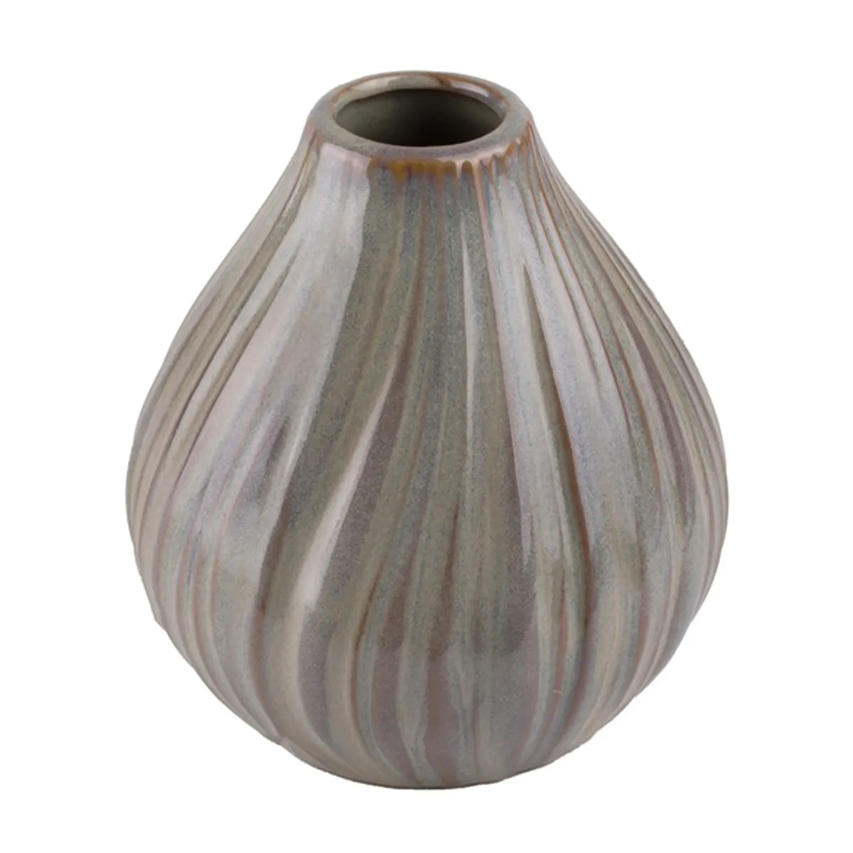 IRIS dekor kerámia váza gömb zöld 11,5x12,5cm #1