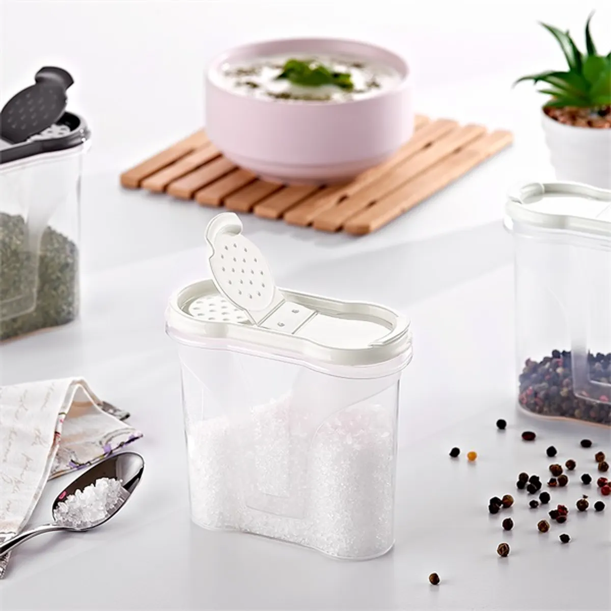 IRIS L-00536 fűszertartó, szóró 300ml, elefántcsont, piros vagy antracit színű #5