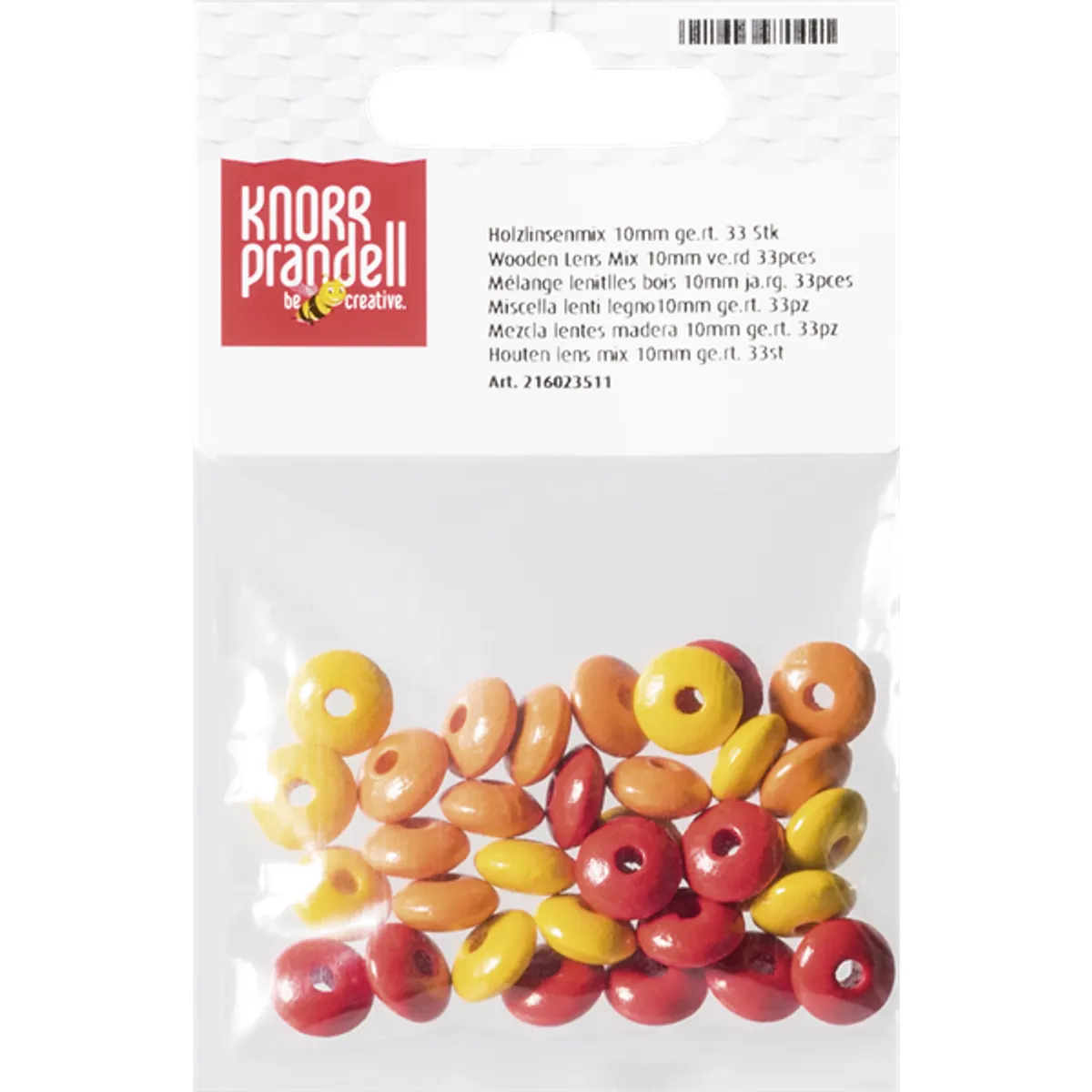 Knorr Prandell ovális 33 darabos sárga fa gyöngy csomag #1