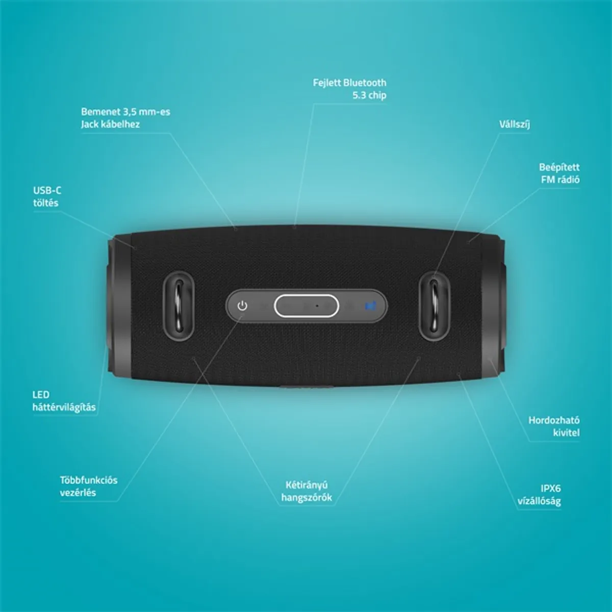 LAMAX Eclipse1 60W Bluetooth hangszóró #7