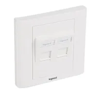 Legrand 632797 2xRJ45 Keystone port fogadására Linkeo süllyesztett szerelvény