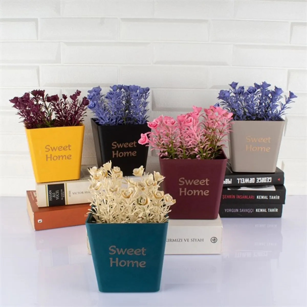 IRIS E5661 SWEET HOME dekoráció művirággal cserépben 10x16cm #1