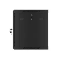 Lanberg WF01-6409-00B 19" 9U SZÉL:600mm MÉLY:450mm MAG:512mm lapraszerelt fémajtós fekete fali rack szekrény #7