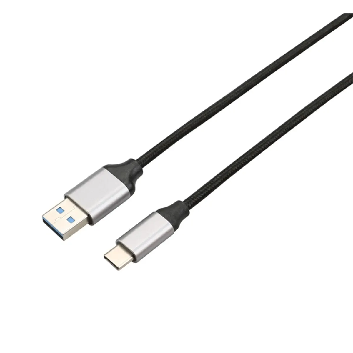AVAX CB301G STEELY 1,5m 3A USB A-Type-C gyorstöltő sodorszálas acélszürke adat- és töltőkábel #2