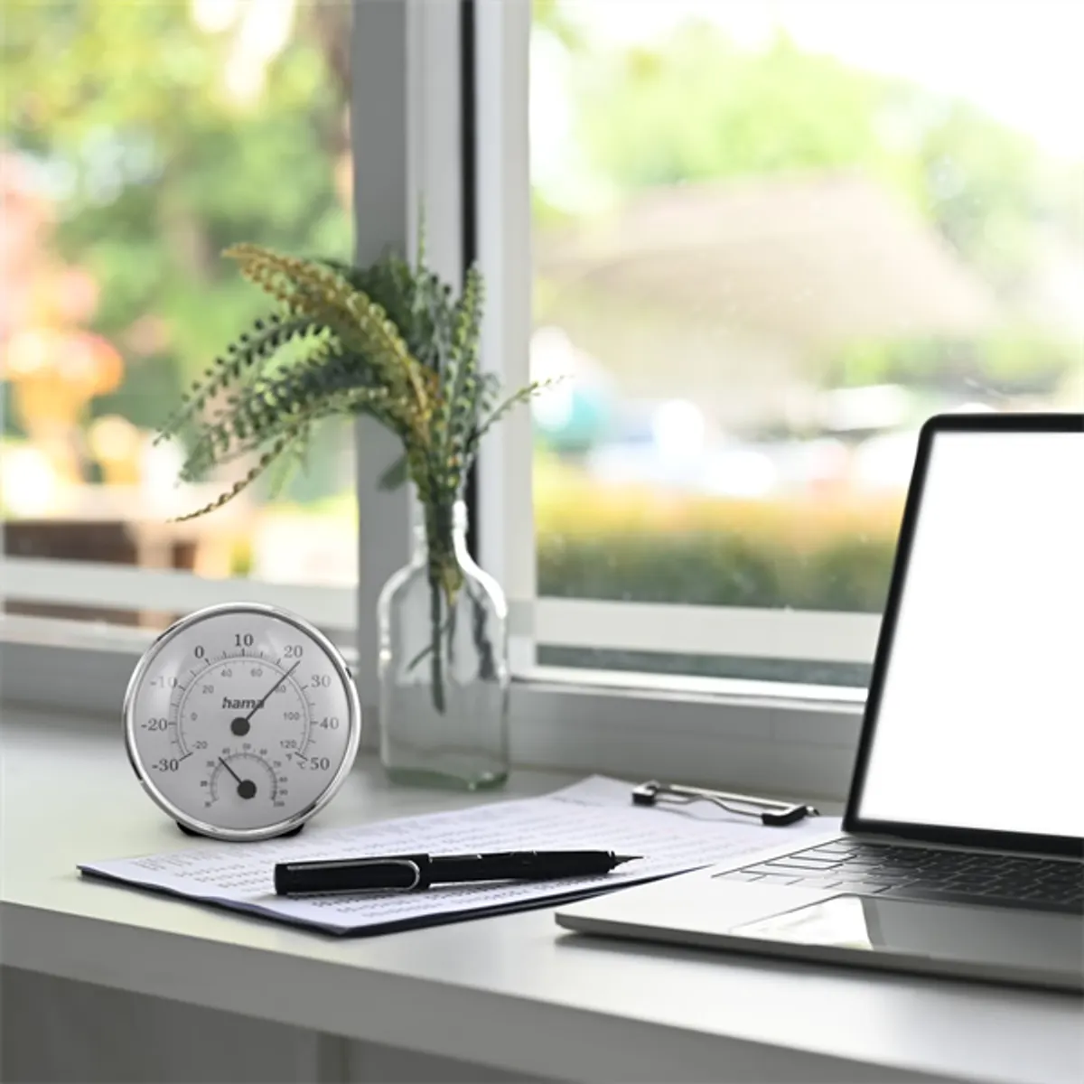 Hama 00222236 SAIPAN ezüst analóg hőmérséklet és páratartalom mérő #3