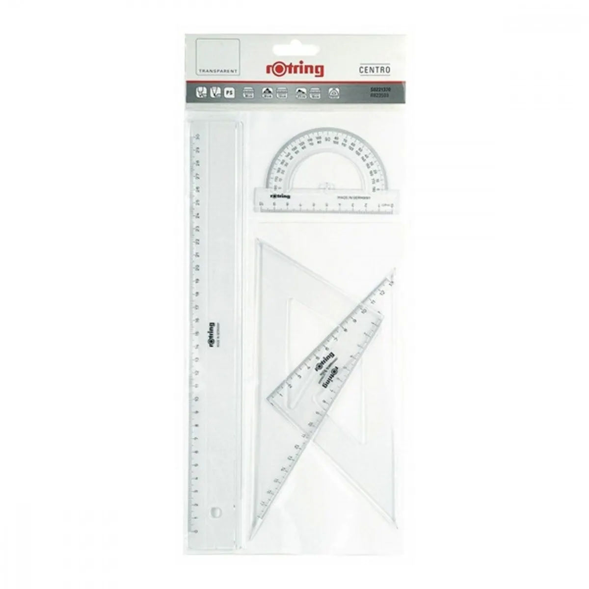 Rotring víztiszta 4db-os vonalzókészlet #1