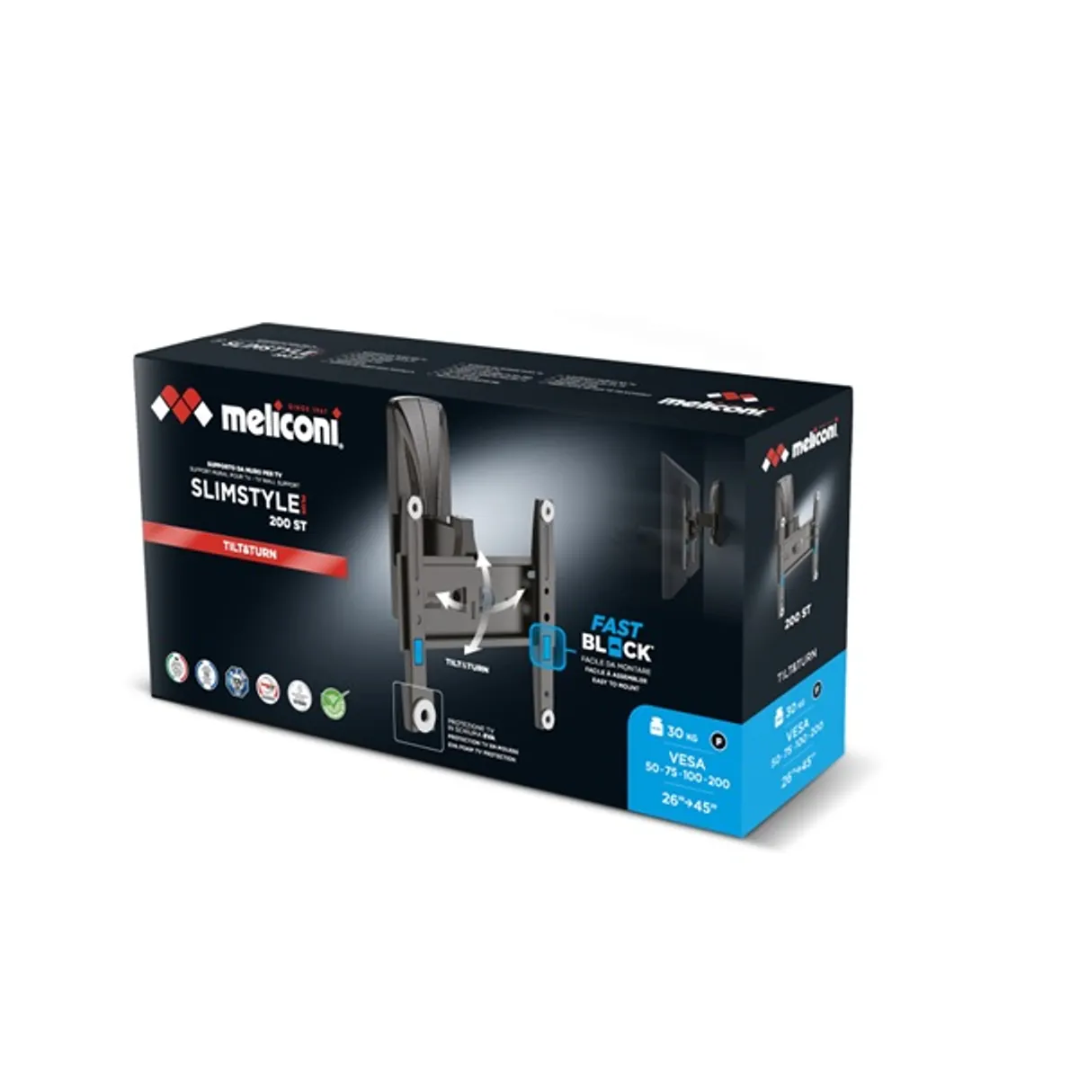 Meliconi SlimStyle Plus 200ST Fast Block 26"- 45" fali konzol #5