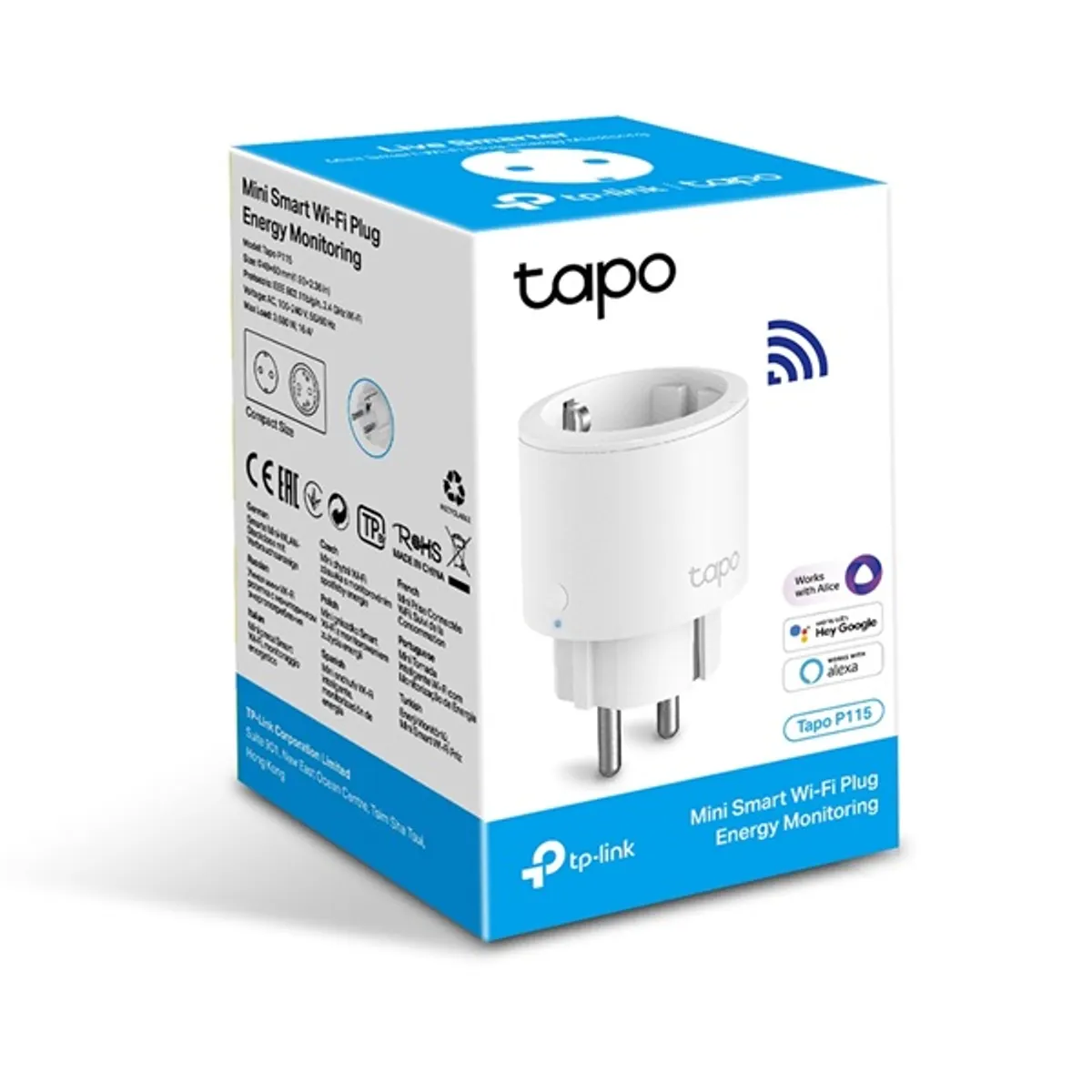 TP-Link Tapo P115(1-pack) Mini fehér okos Wi-Fi konnektor energiafigyeléssel #8