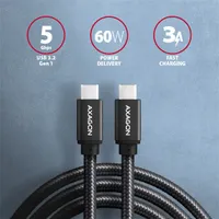 Axagon BUCM3-CM10AB USB-C 3.2 Gen 1 -  USB-C 1 m fekete kábel #2