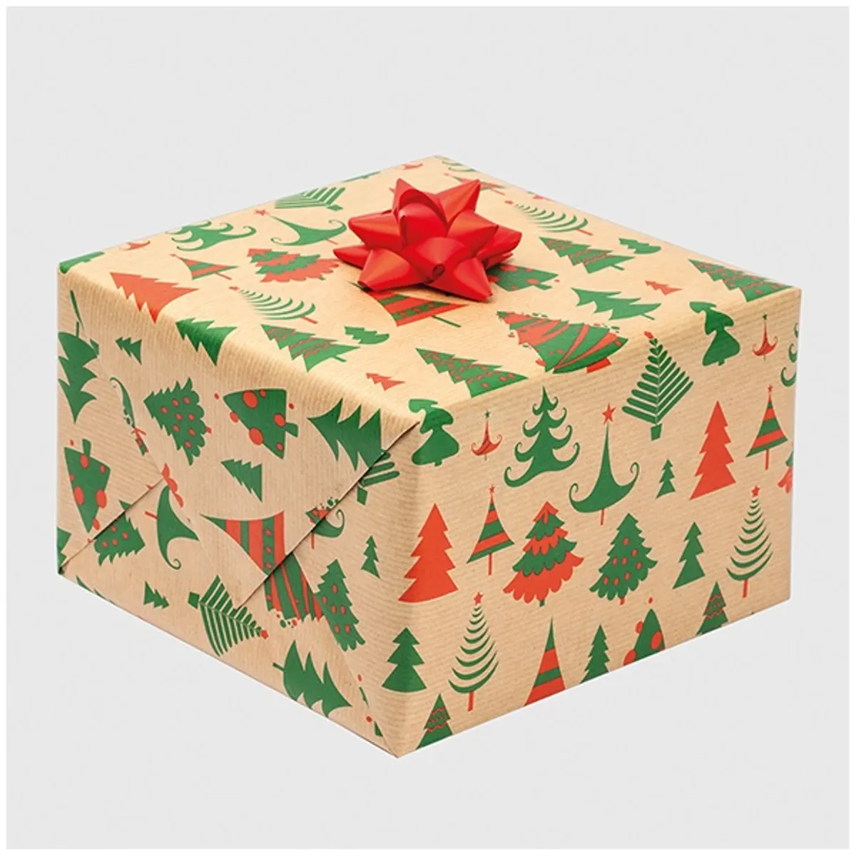 IRIS Karácsonyi tekercses KRAFT csomagolópapír,  200x70cm, különböző mintákkal, 60g/m2 #8