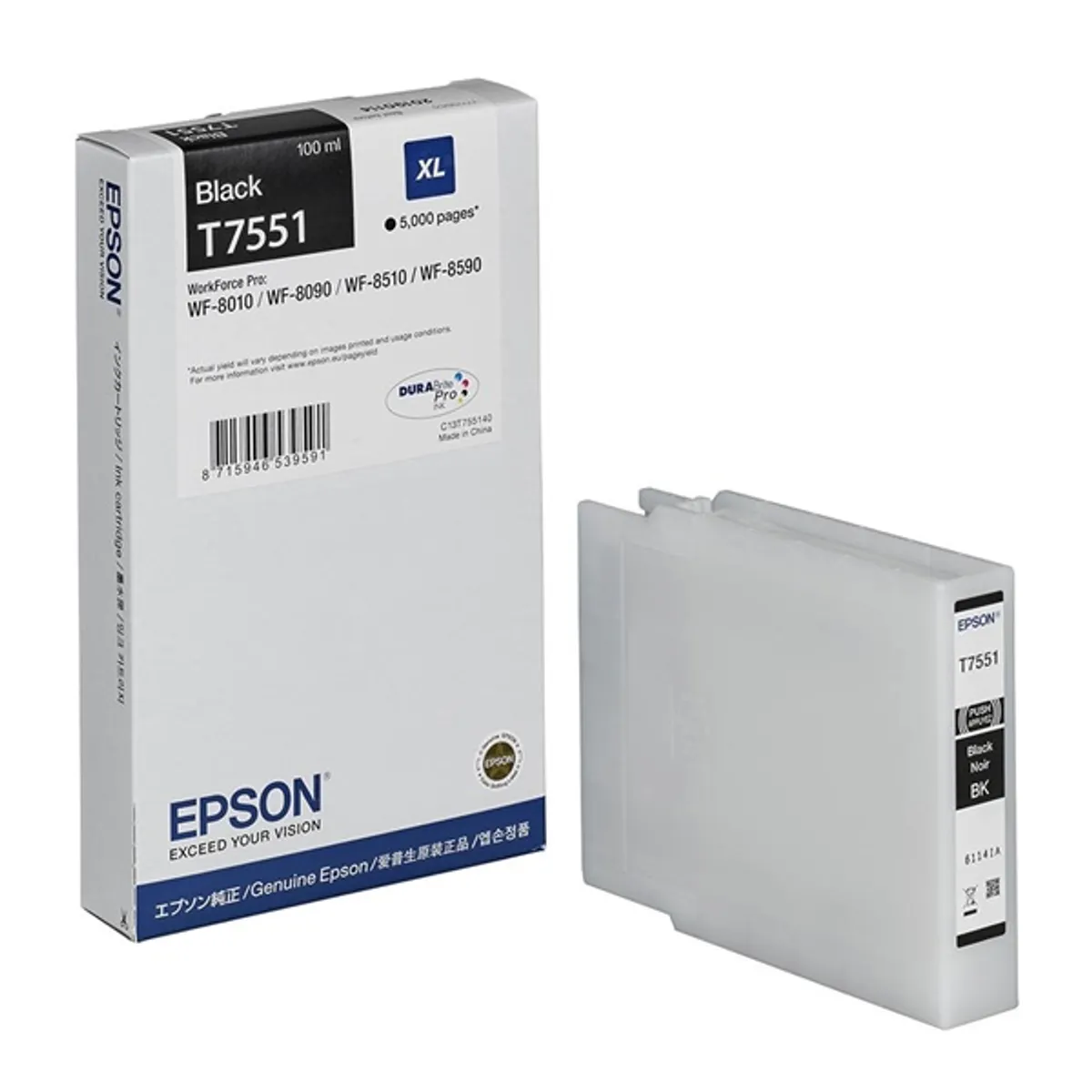Epson C13T755140 T7551 5K XL fekete tintapatron #1