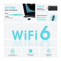 TP-Link Archer TX20U AX1800 kétsávos vezeték nélküli Wi-Fi 6 fekete USB adapter #3