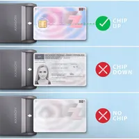 Axagon CRE-SM3T Kompakt asztali USB-A okos kapcsolat Smart / ID kártya olvasó #4