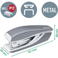 Leitz WOW 10 lap piros mini tűzőgép és lyukasztó szett #3