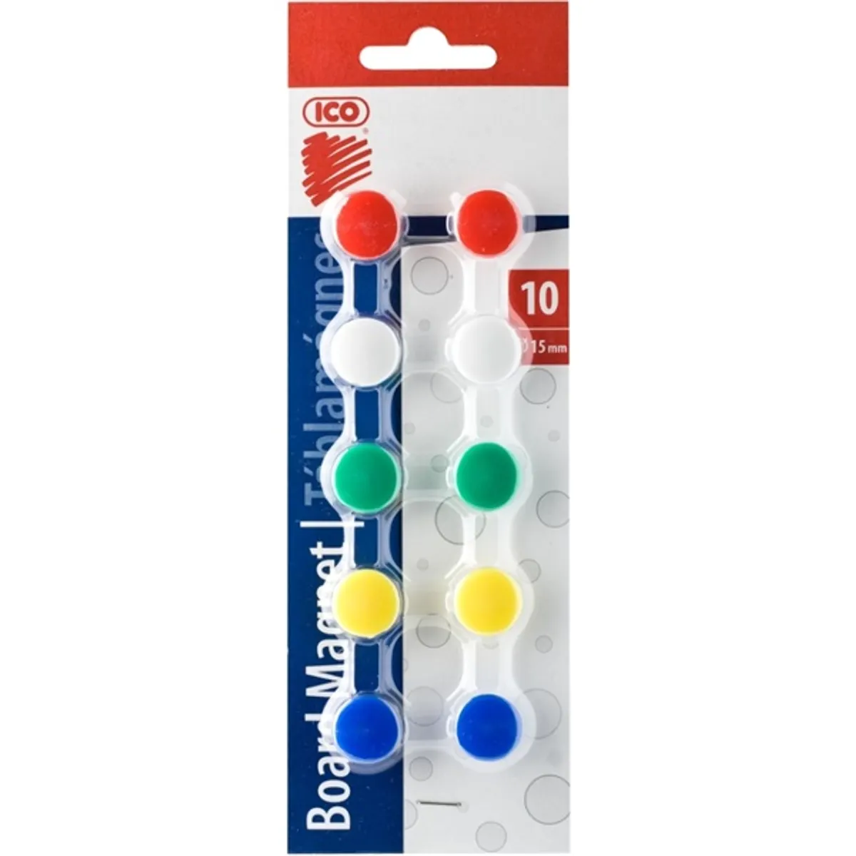 ICO 15mm 10db 5 féle színű táblamágnes #1