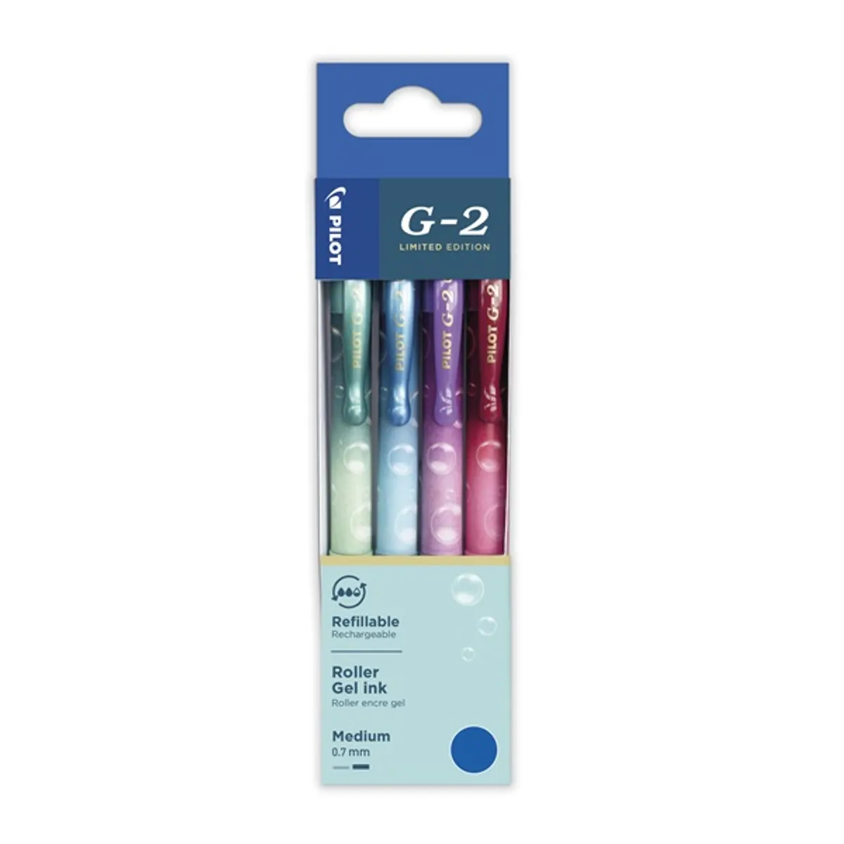 Pilot Bubble G2 2025 4 db/csomag 0,7 mm rollerirón kék tintával #1