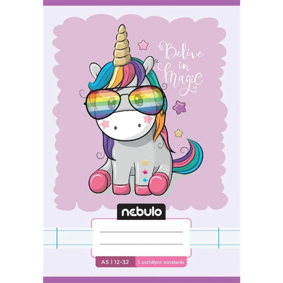 Nebulo Cuki minták A5 3. osztályos 12-32 tűzött vonalas füzet #4