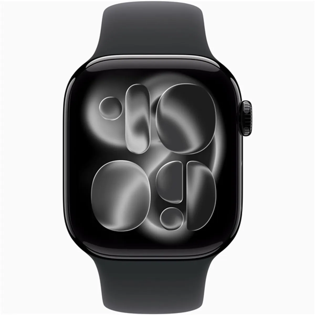Apple Watch S11 GPS-es (42mm) kozmoszfekete alumínium tok, fekete S/M sportszíjas okosóra #2