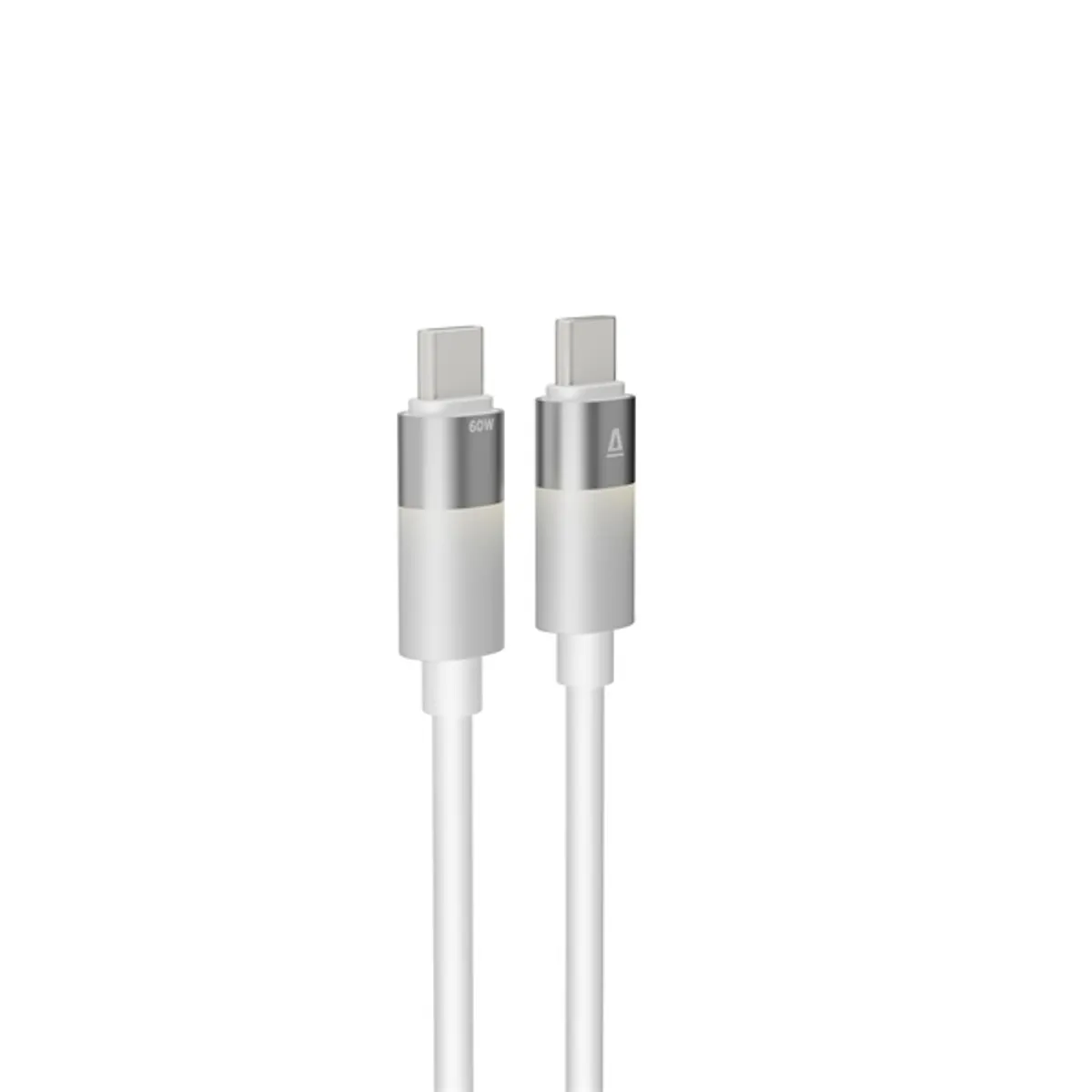 AVAX CB317 GLOWY 2m 60W USB-C fehér gyorstöltő kábel #3