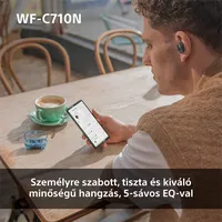 Sony WFC710 True Wireless Bluetooth zajszűrős rózsaszín fülhallgató #7