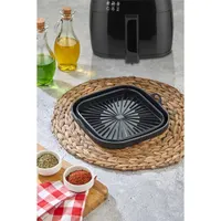 TOO összecsukható négyzetes szilikon forma forrólevegős sütőhöz (air fryer) 21cm*21cm, szürke, fekete vagy piros SL-3251 #9