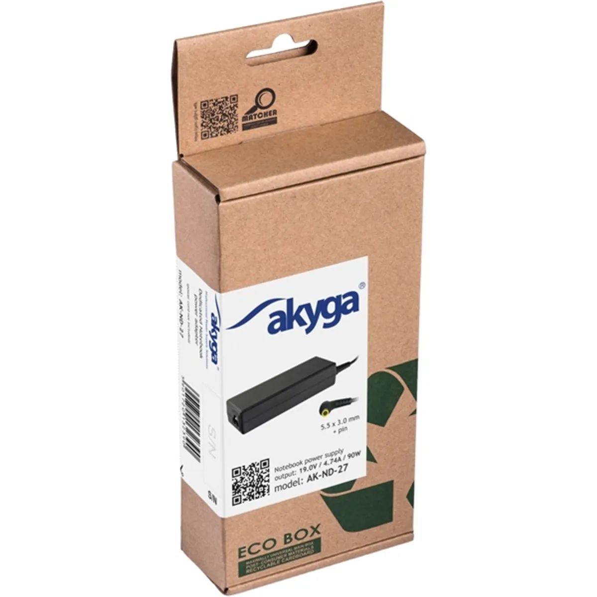 Akyga AK-ND-27 19V/4,74A/90W 5,5x3mm Samsung notebook hálózati töltő #6