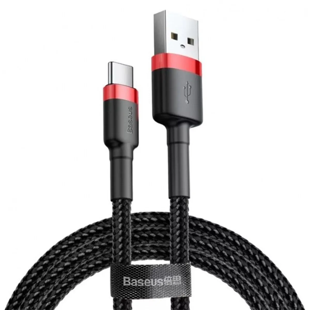 Baseus CATKLF-U91 Cafule 3m 2A USB A/USB C piros-fekete adat- és töltőkábel #1