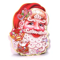 Iris 3D Mikulás mintás/28x37cm karton dekoráció #3