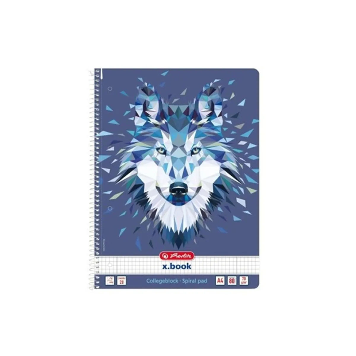 Herlitz Wild Animals A4 80lapos kockás spirálfüzet #1