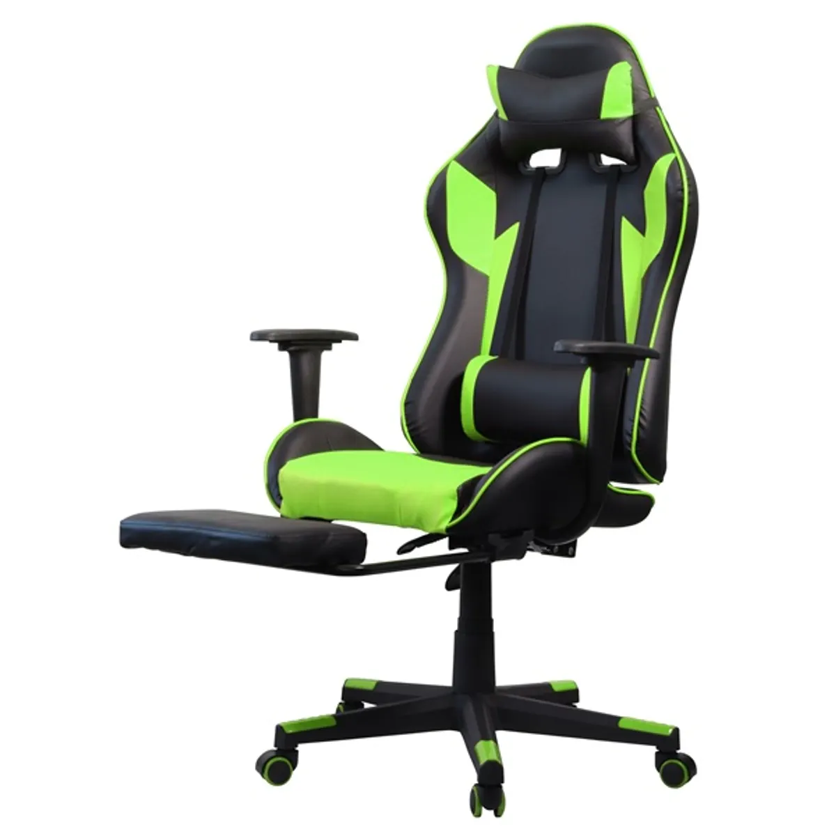 Iris GCH204BE_FT fekete / zöld gamer szék #3