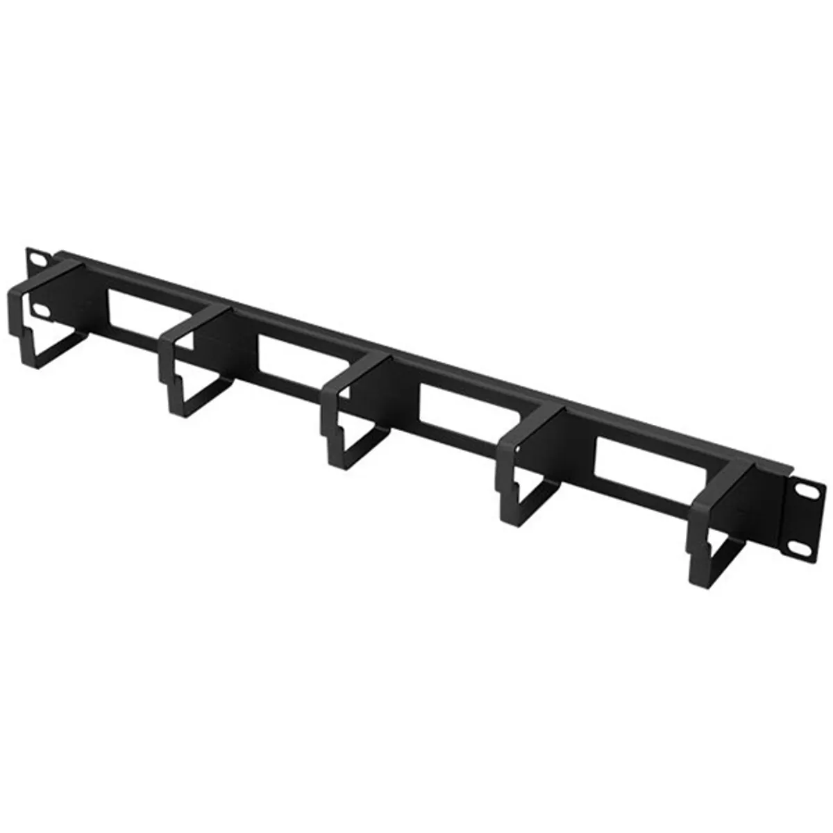 Stalflex CO19-1U-TB-B 19" 1U hátsó lyukas gyűrűs fekete kábelrendező #1